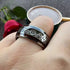 Men's 10mm Tungsten Clockwork Gears Koa Wood Inlay Engagement Wedding Band